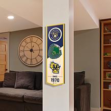 Officially Licensed MLB 6" x 19" 3D Stadium Banner - Milwaukee Brewers
