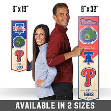 Officially Licensed MLB 6x19" 3D Stadium Banner- Philadelphia Phillies