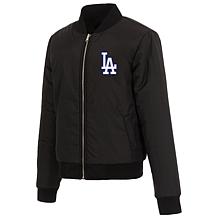 Officially Licensed MLB Dodgers Ladies Jacket w Fleece & Nylon Sides