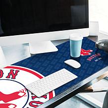 Officially Licensed MLB Logo Series Desk Pad - Boston Red Sox