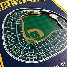 Officially Licensed MLB Milwaukee Brewers 3D Stadium Banner