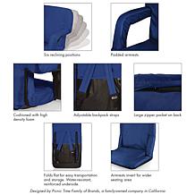 Officially Licensed MLB Portable Reclining Stadium Seat - Rays