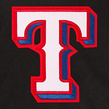 Officially Licensed MLB Rangers Ladies Jacket w Fleece & Nylon Sides