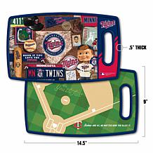 Officially Licensed MLB Retro Series Cutting Board - Minnesota Twins
