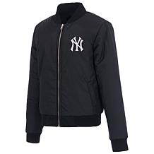 Officially Licensed MLB Yankees Ladies Jacket w Fleece & Nylon Sides
