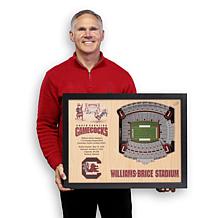Officially Licensed NCAA 25-Layer 3-D Wall Art - SC Gamecocks 
