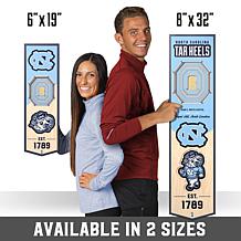 Officially Licensed NCAA 6" x 19" 3D Stadium Banner - NC Tar Heels