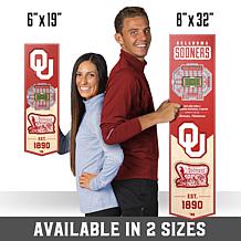 Officially Licensed NCAA 6" x 19" 3D Stadium Banner - Oklahoma Sooners