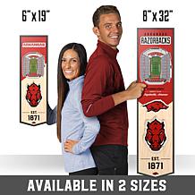 Officially Licensed NCAA 6" x 19" 3D Stadium Banner - Razorbacks