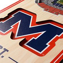 Officially Licensed NCAA 6" x 19" 3D Stadium Banner - Rebels