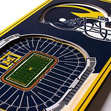 Officially Licensed NCAA 6" x 19" 3D Stadium Banner - Wolverines