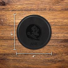 Officially Licensed NCAA FSU Seminoles Black Personalized Coaster Set