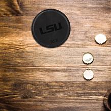 Officially Licensed NCAA LSU Tigers Black Personalized Coaster Set