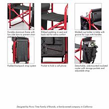 Officially Licensed NCAA Ohio State Buckeyes Backpack Chair w/Cooler