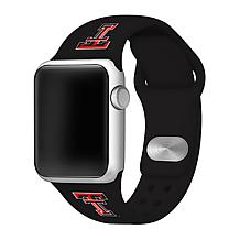 Officially Licensed NCAA 38mm/40mm Silicone Apple Watch Band- Black