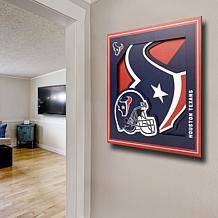 Officially Licensed NFL 3D Logo Series Wall Art - 12" x 12" - Texans