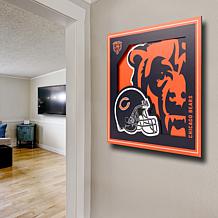 Officially Licensed NFL 3D Logo Series Wall Art - 12" x 12" - Bears