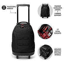Officially Licensed NFL 49ers 18" Premium Wheeled Toolbag