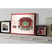 Officially Licensed NFL 5-Layer 3-D Wall Art - San Francisco 49ers