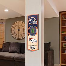 Officially Licensed NFL 6" x 19" 3-D Stadium Banner - Denver Broncos 