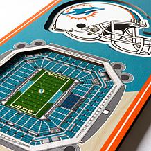 Officially Licensed NFL 6" x 19" 3-D Stadium Banner - Miami Dolphins