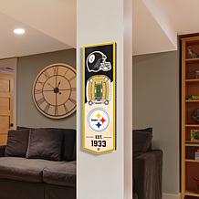 Officially Licensed NFL 6x19" 3-D Stadium Banner - Pittsburgh Steelers