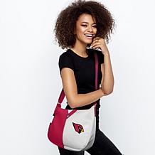 Officially Licensed NFL Arizona Cardinals Pebble Split Hobo Bag