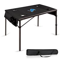 Officially Licensed NFL Black Portable Folding Travel Table - Lions