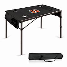 Officially Licensed NFL Black Portable Folding Travel Table - Bengals