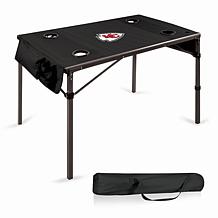 Officially Licensed NFL Black Portable Folding Travel Table - Chiefs