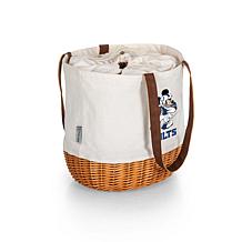 Officially Licensed NFL Canvas and Willow Basket Tote - Mickey Colts