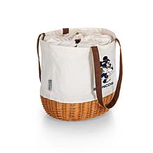 Officially Licensed NFL Canvas and Willow Basket Tote - Mickey Broncos