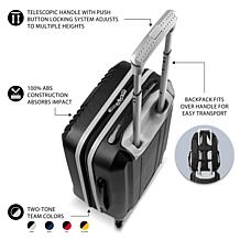 Officially Licensed NFL Carolina Panthers Premium Backpack & Carry-On