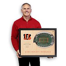 Officially Licensed NFL Cincinnati Bengals StadiumView 3D Wall Art