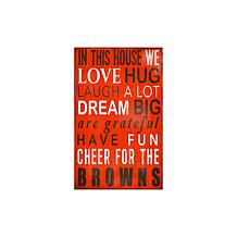 Officially Licensed NFL Cleveland Browns 27 Round Vintage Logo Rug