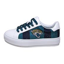 Officially Licensed NFL Lace-Up Sparkle Sneaker by Cuce Shoes