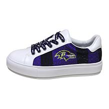 Officially Licensed NFL Lace-Up Sparkle Sneaker by Cuce Shoes