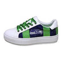 Officially Licensed NFL Lace-Up Sparkle Sneaker by Cuce Shoes