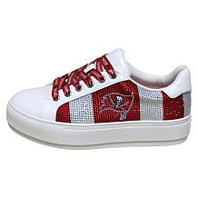 Officially Licensed NFL Lace-Up Sparkle Sneaker by Cuce Shoes