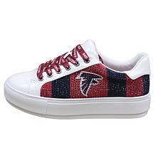 Officially Licensed NFL Lace-Up Sparkle Sneaker by Cuce Shoes