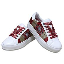 Officially Licensed NFL Lace-Up Sparkle Sneaker by Cuce Shoes