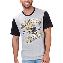 Football Fan Shop Officially Licensed NFL Men's Black Label Short-Sleeve Tee by Glll - Saints