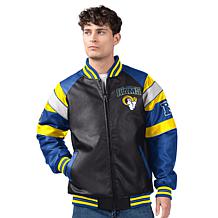 Officially Licensed NFL Men's Faux Leather Varsity Jacket by Glll
