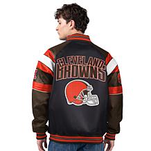 Officially Licensed NFL Men's Faux Leather Varsity Jacket by Glll