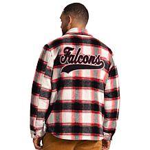 Officially Licensed NFL Men's Plaid Shirt Jacket
