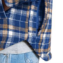 Officially Licensed NFL Men's Transitional Plaid Shirt Jacket by Glll