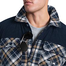 Officially Licensed NFL Men's Transitional Plaid Shirt Jacket by Glll