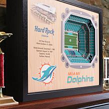 Officially Licensed NFL Miami Dolphins StadiumView 3D Wall Art