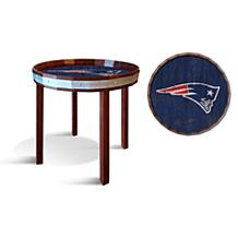Officially Licensed NFL New England Patriots 24" Barrel Top Side Table