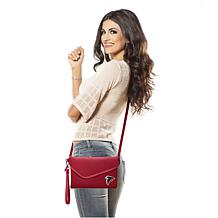Officially Licensed NFL Pebble Fold Over Crossbody Purse - Falcons